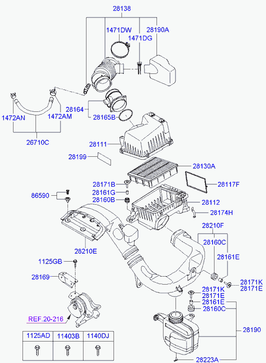 Hyundai 1472020006B - Fuel filter onlydrive.pro