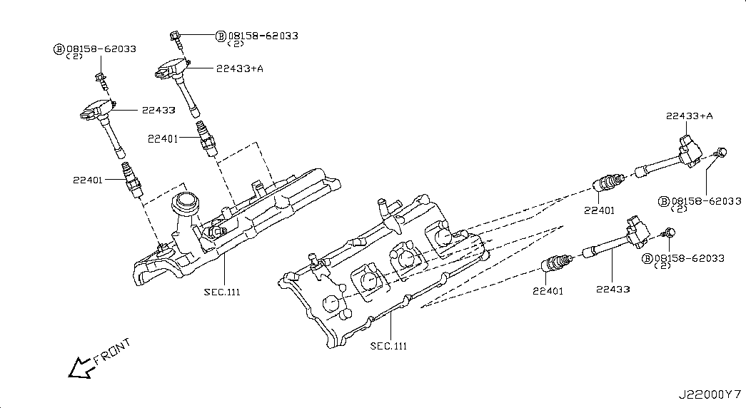 NISSAN 22401-1LA1C - Свеча зажигания onlydrive.pro