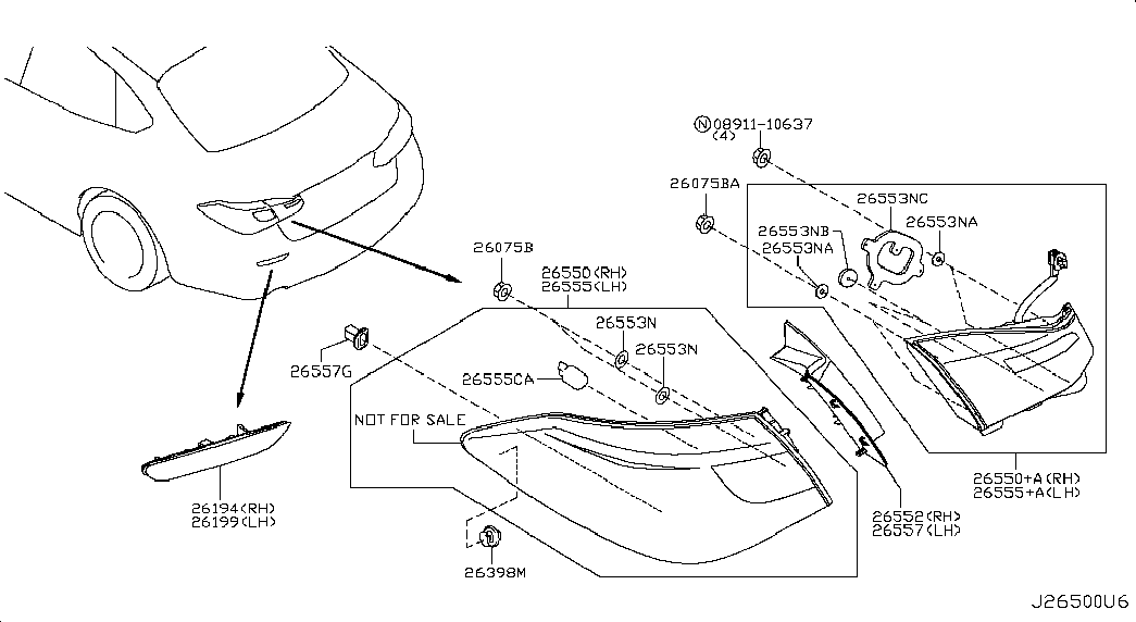 NISSAN 26261-89964 - Hõõgpirn,lugemisvalgus onlydrive.pro