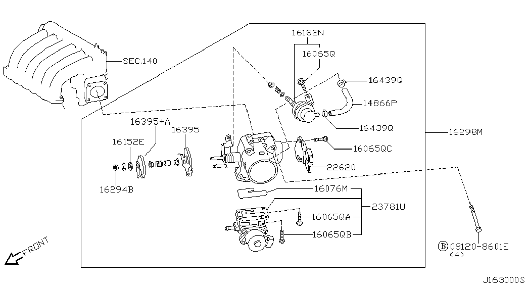 NISSAN 226204M500 - Sensor, throttle position onlydrive.pro