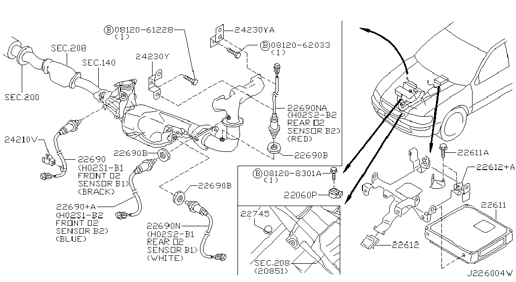 NISSAN 226A04L711 - Lambda andur onlydrive.pro