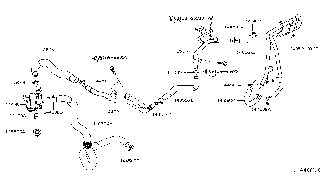 NISSAN 144B0JG70A - Papildus ūdenssūknis onlydrive.pro