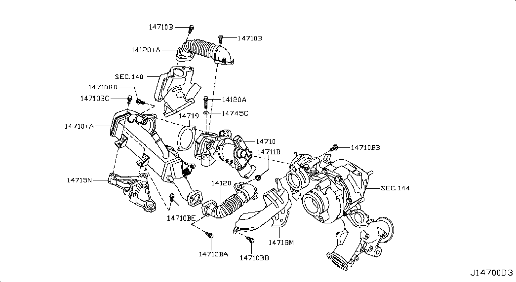 NISSAN 14710-00Q0N - Radiators, Izplūdes gāzu recirkulācija onlydrive.pro