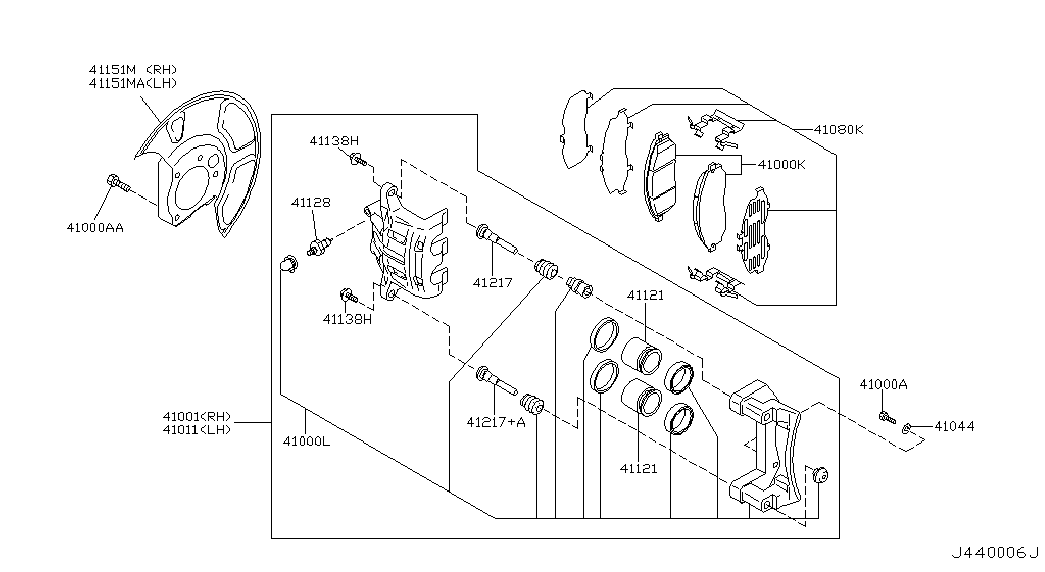 NISSAN 41120-0V725 - Remondikomplekt,Pidurisadul onlydrive.pro