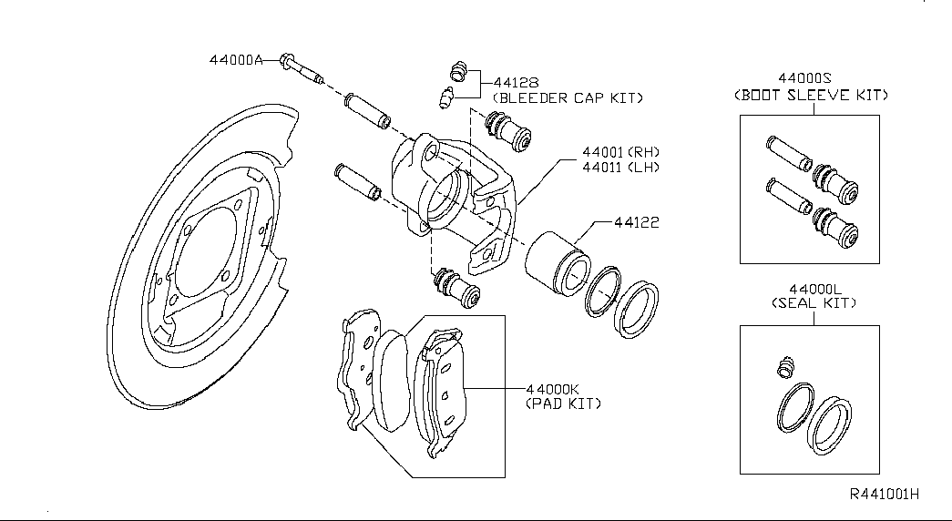 NISSAN 44126-7S000 - Поршень, корпус скобы тормоза onlydrive.pro