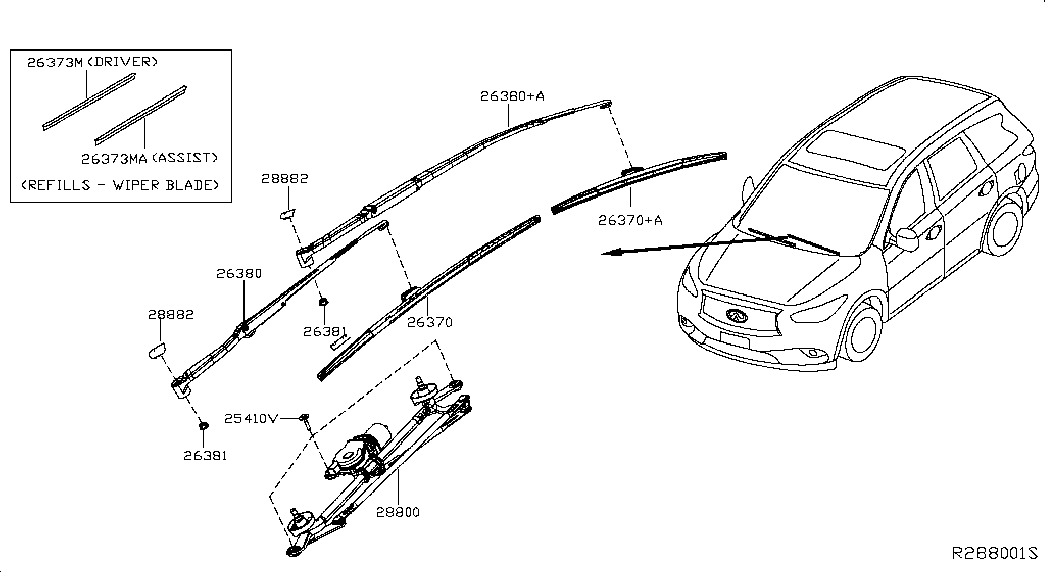 NISSAN 28882-ZN50A - Щетка стеклоочистителя onlydrive.pro