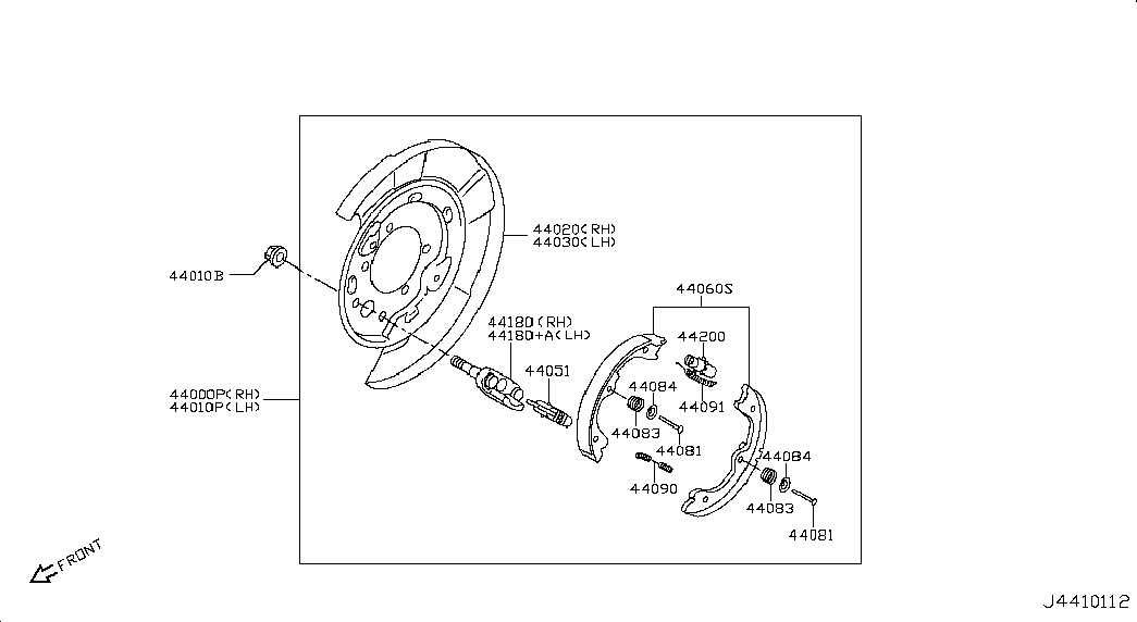 NISSAN D4060CA01A - Комплект тормозов, ручник, парковка onlydrive.pro