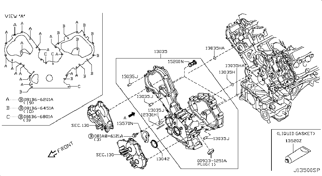 NISSAN 13510-6N210 - Jakoketjusarja onlydrive.pro