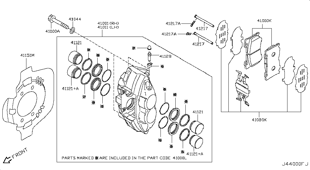 NISSAN D1060JL00E - Stabdžių trinkelių rinkinys, diskinis stabdys onlydrive.pro