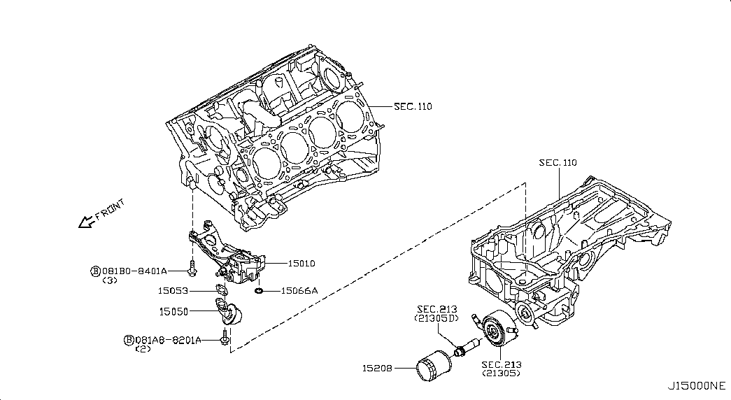 RENAULT 1520831U0B - Масляный фильтр onlydrive.pro