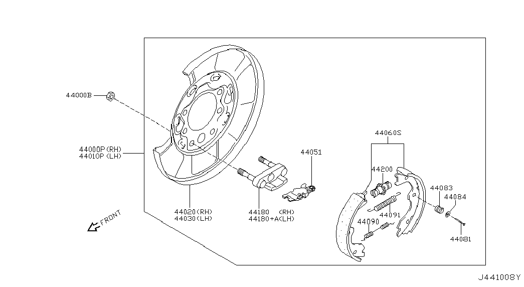 NISSAN 44060WL025 - Jarrukenkäsarja, seisontajarru onlydrive.pro