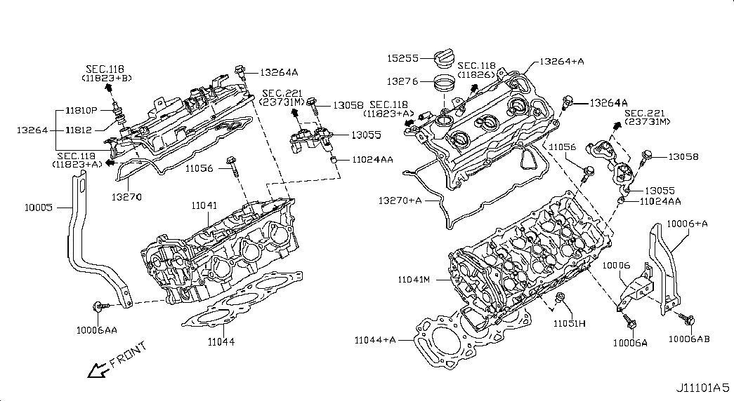 NISSAN 11044-JK21B - Gasket, cylinder head onlydrive.pro