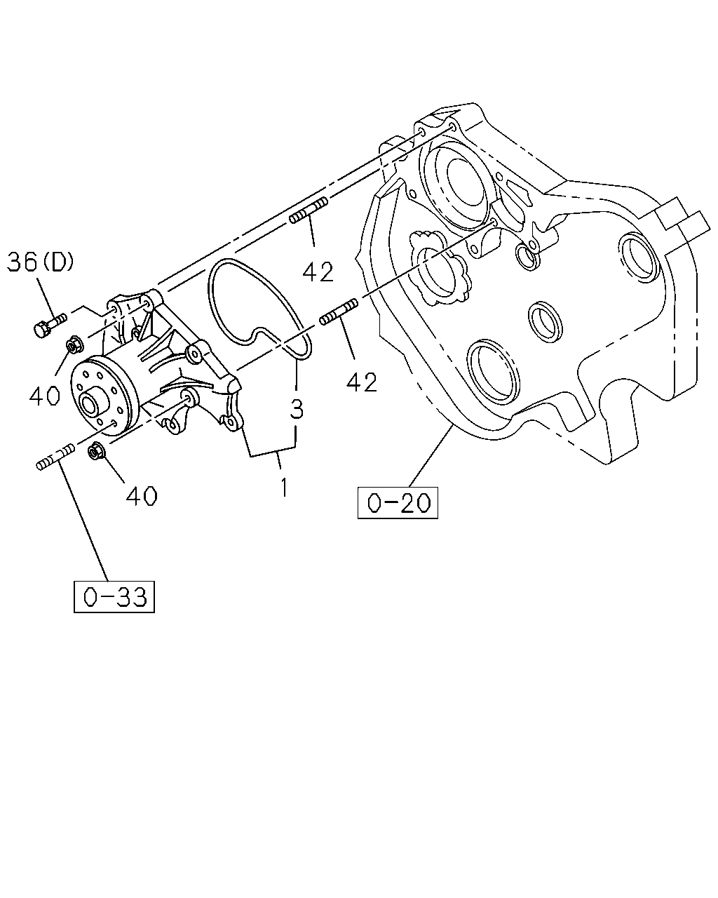 ISUZU 8-97105-012-3 - Water Pump onlydrive.pro