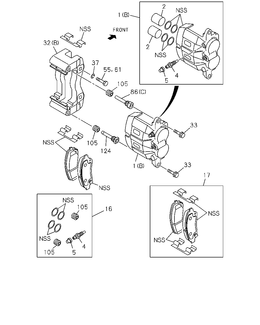 ISUZU 8-97368-252-0 - Piduriklotsi komplekt,ketaspidur onlydrive.pro