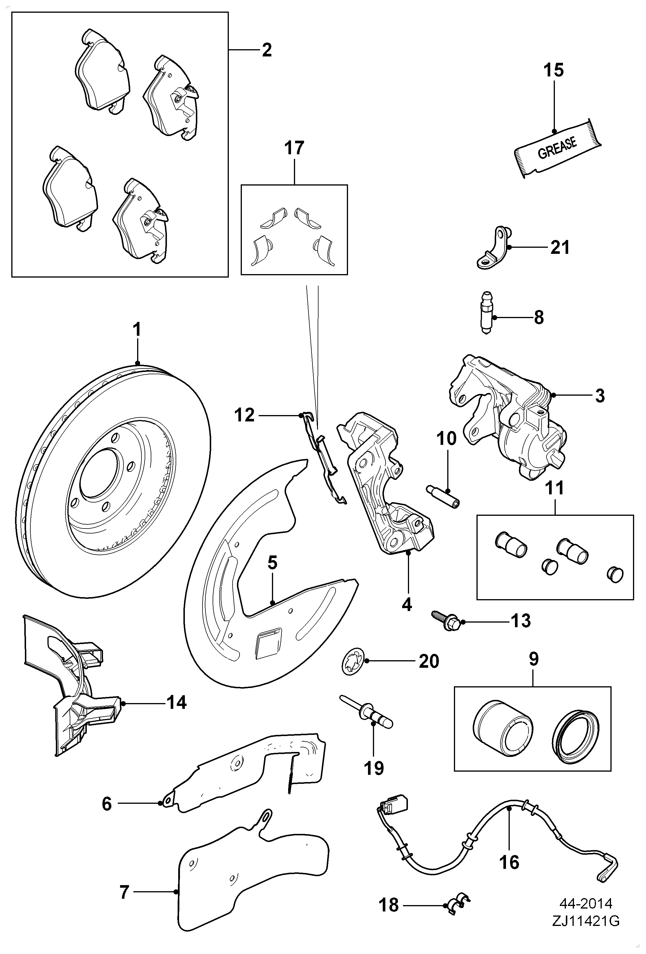 Jaguar C2C39929 - Brake Pad Set, disc brake onlydrive.pro