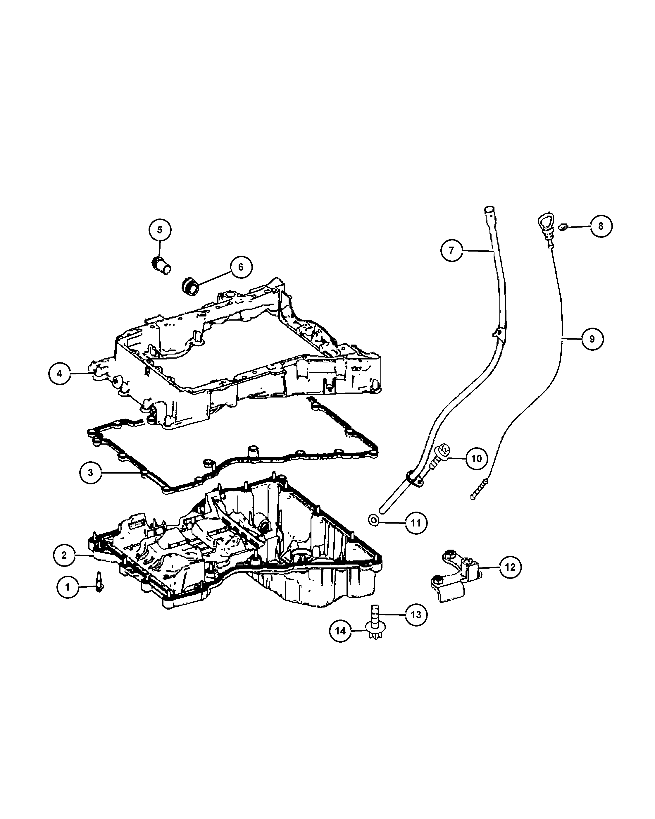 Chrysler 68091 842AA - Gasket, oil sump onlydrive.pro