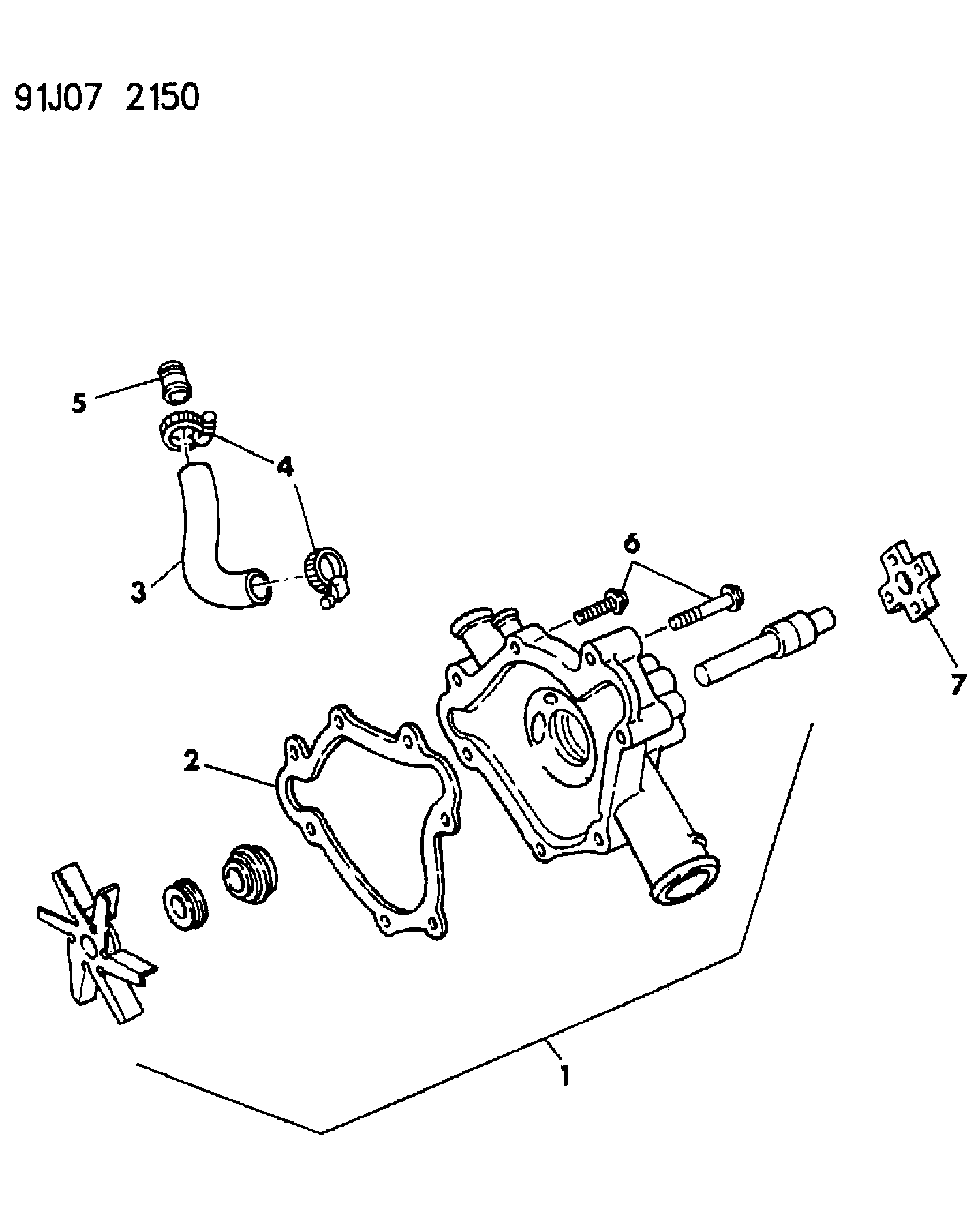 Chrysler 5 3020 280 - Water pump and related parts, grand cherokee (zj), 5.2l engine: 001 pcs. onlydrive.pro