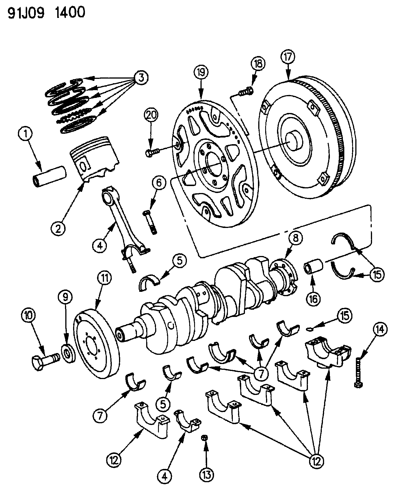 Chrysler 5300 5629 - Shaft Seal Set, crankshaft onlydrive.pro