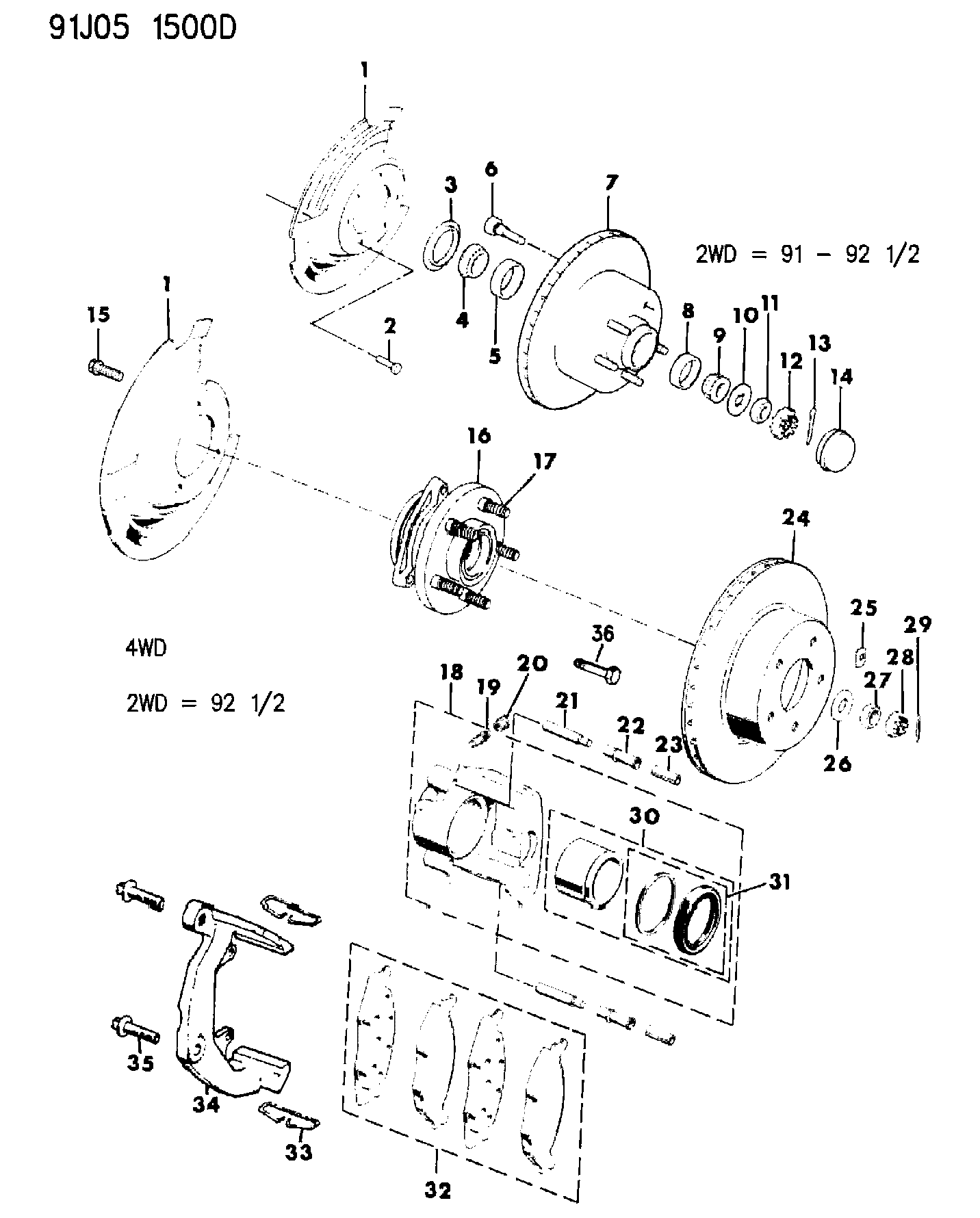 Chrysler 525 2613 - Brakes, front (1991-92), cherokee, briarwood, comanche: 001 pcs. onlydrive.pro