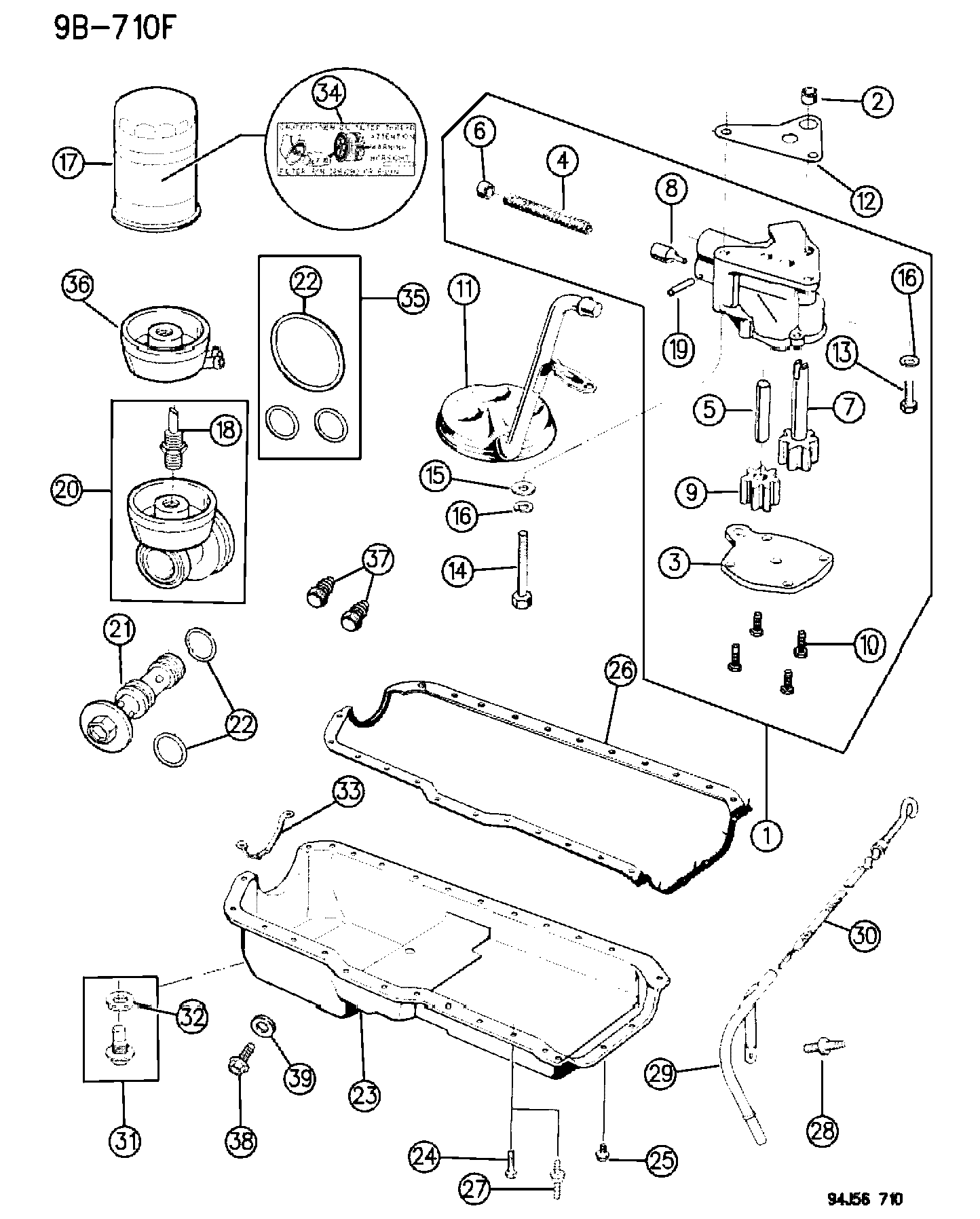 Chrysler 528 1090 - Engine oiling, 4.0l engine: 001 pcs. onlydrive.pro