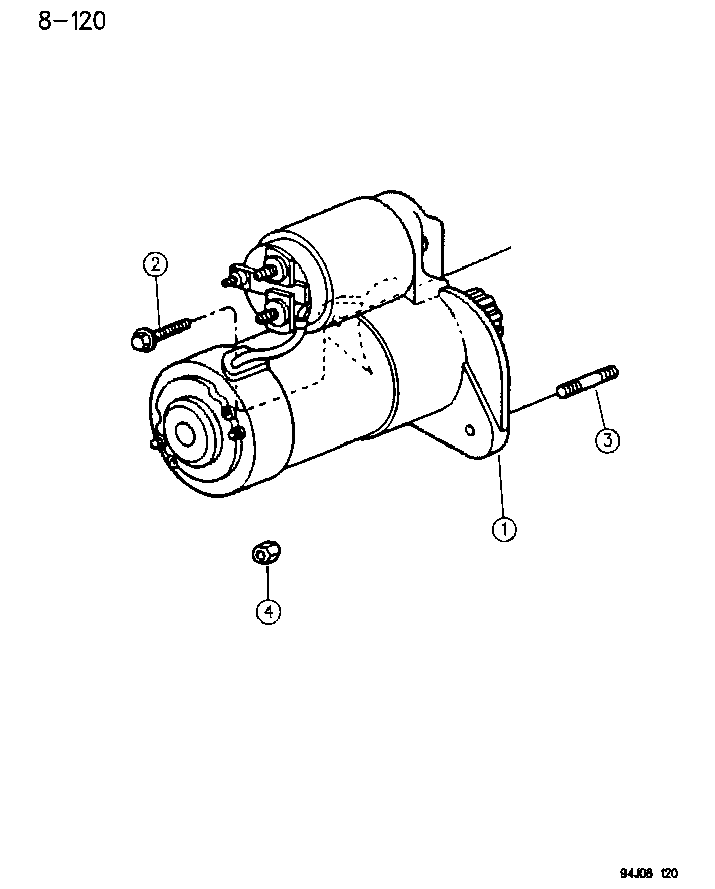 Chrysler 5600 4934 - Starter & mounting, 5.2 engine: 001 pcs. onlydrive.pro