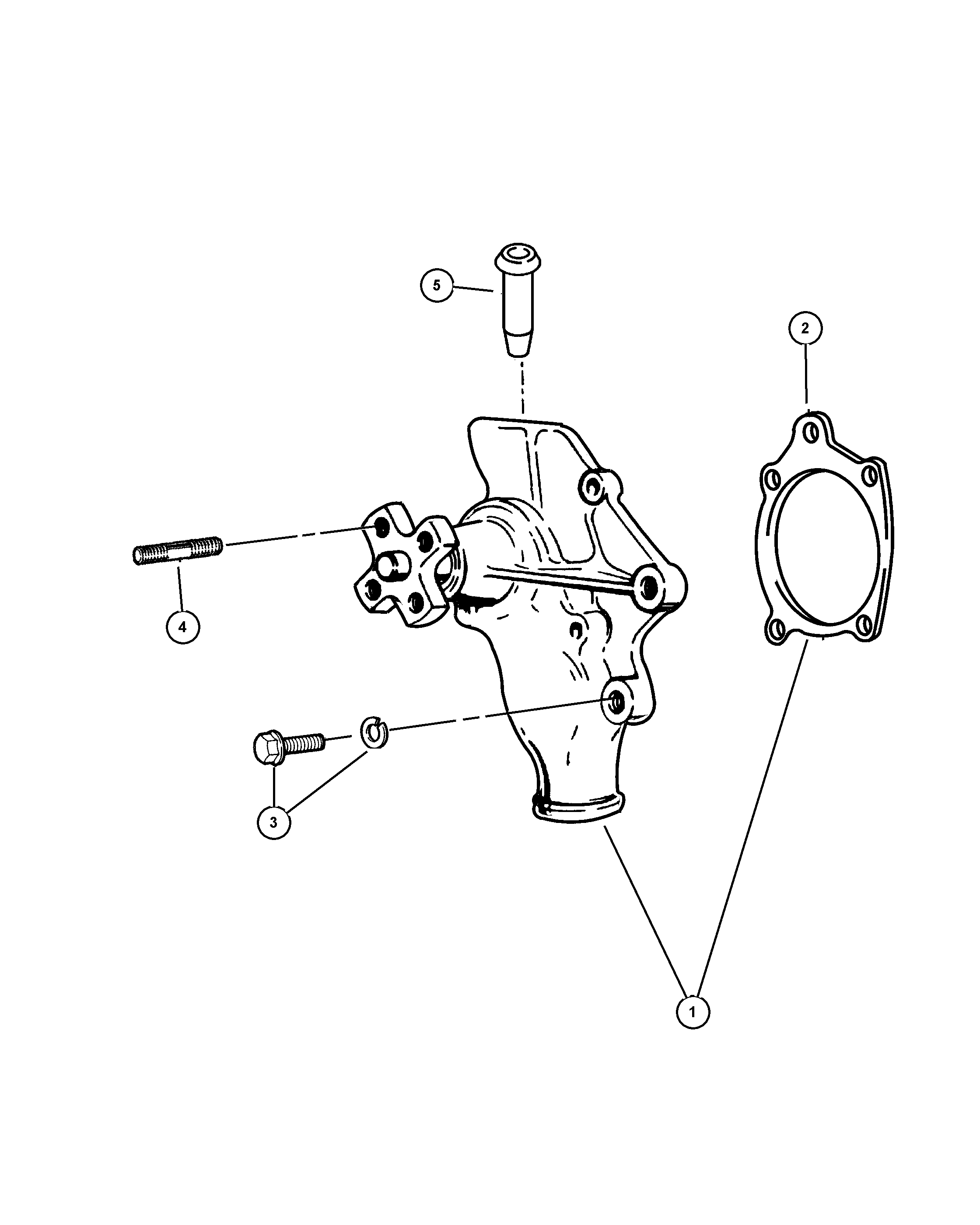 Chrysler 4626 054AD - Water pump: 1 pcs. onlydrive.pro