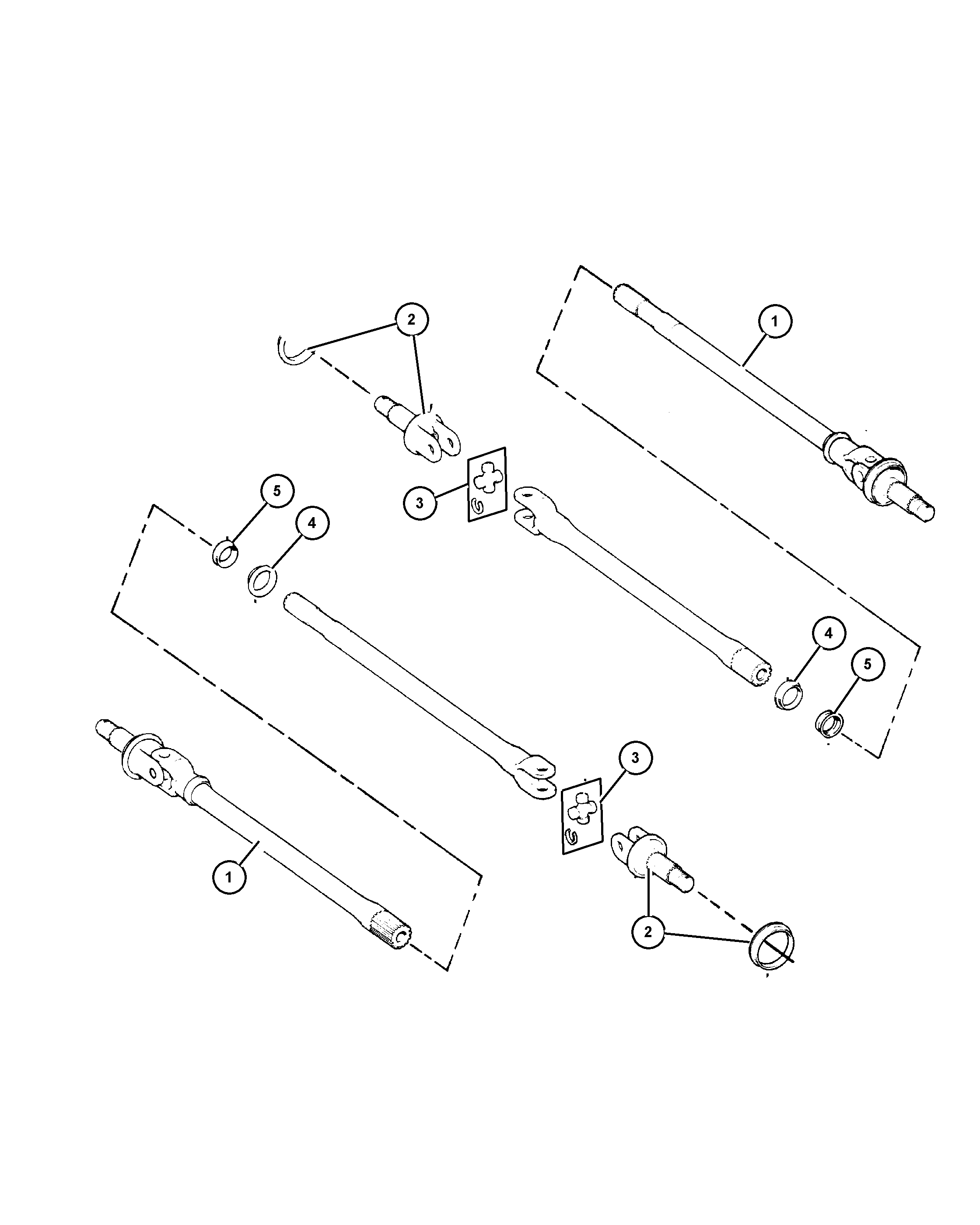 Chrysler 413 7757 - Shafts,front axle: 2 pcs. onlydrive.pro