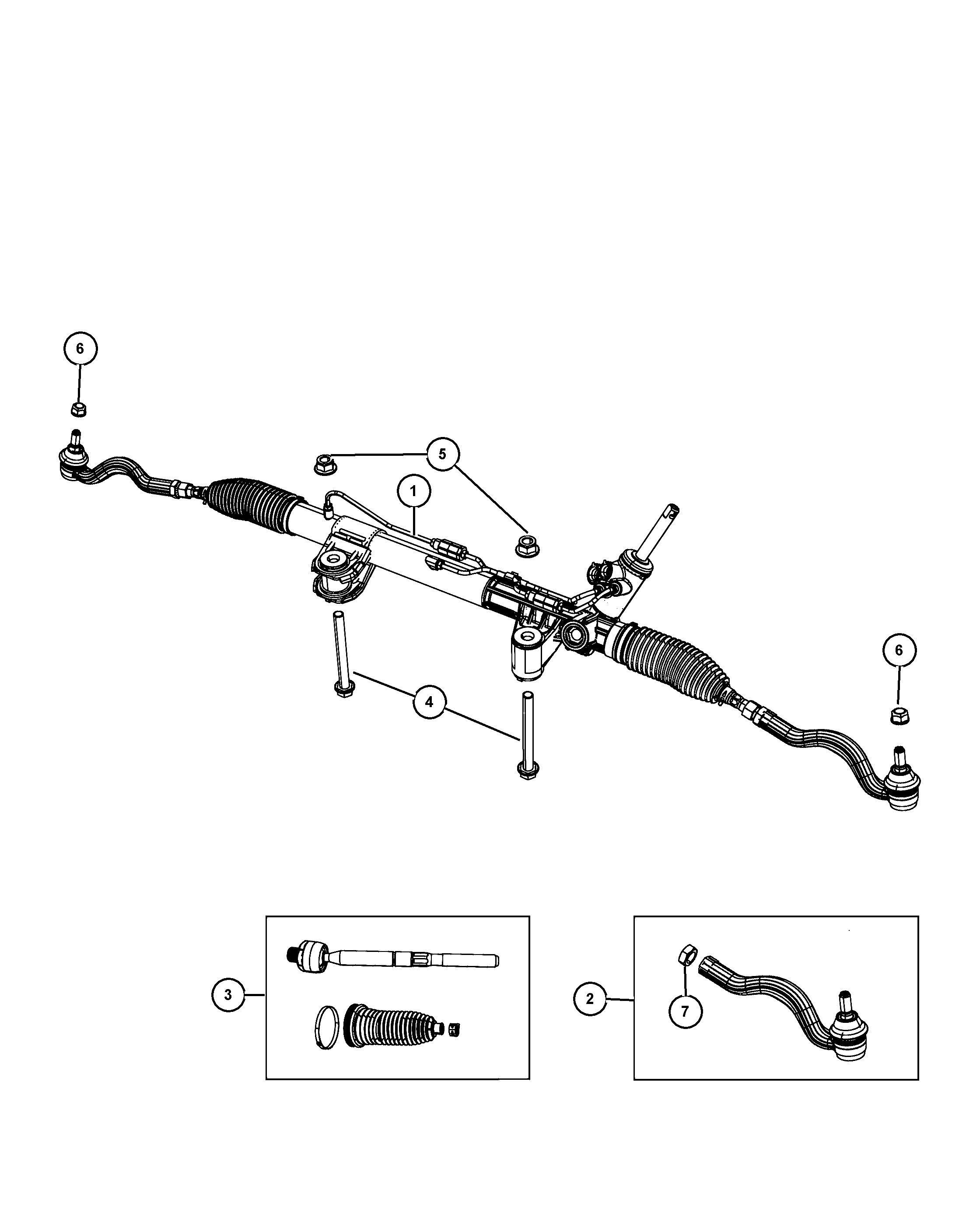 Chrysler 5154 513AC - Gear rack and pinion: 1 pcs. onlydrive.pro