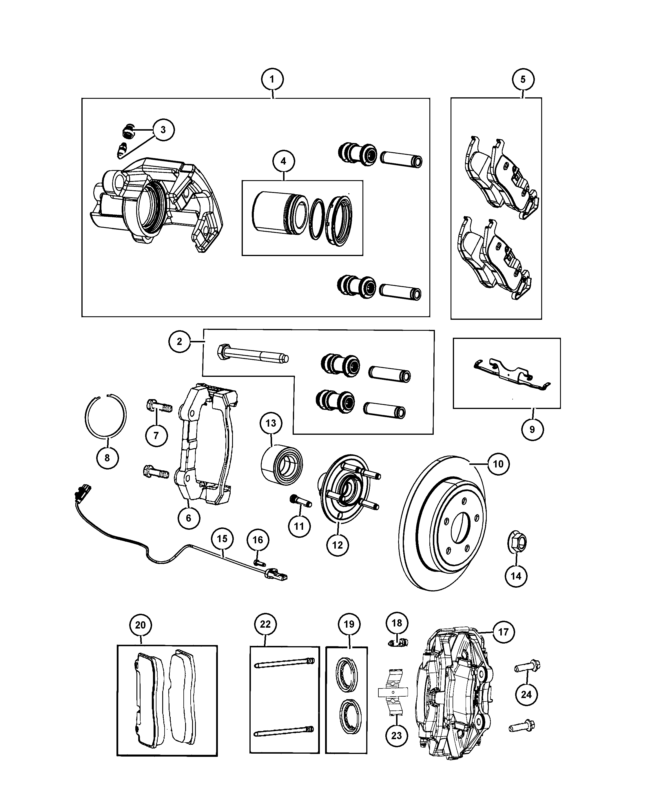 Chrysler 68052 386AA - Brakes, rear: 1 pcs. onlydrive.pro