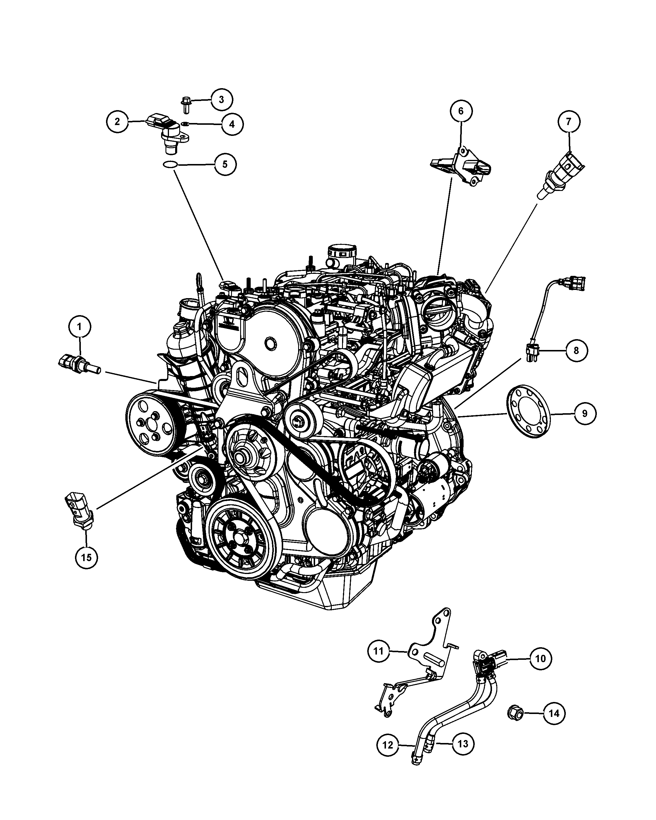 Chrysler 5140 332AA - Датчик импульсов, коленвал onlydrive.pro