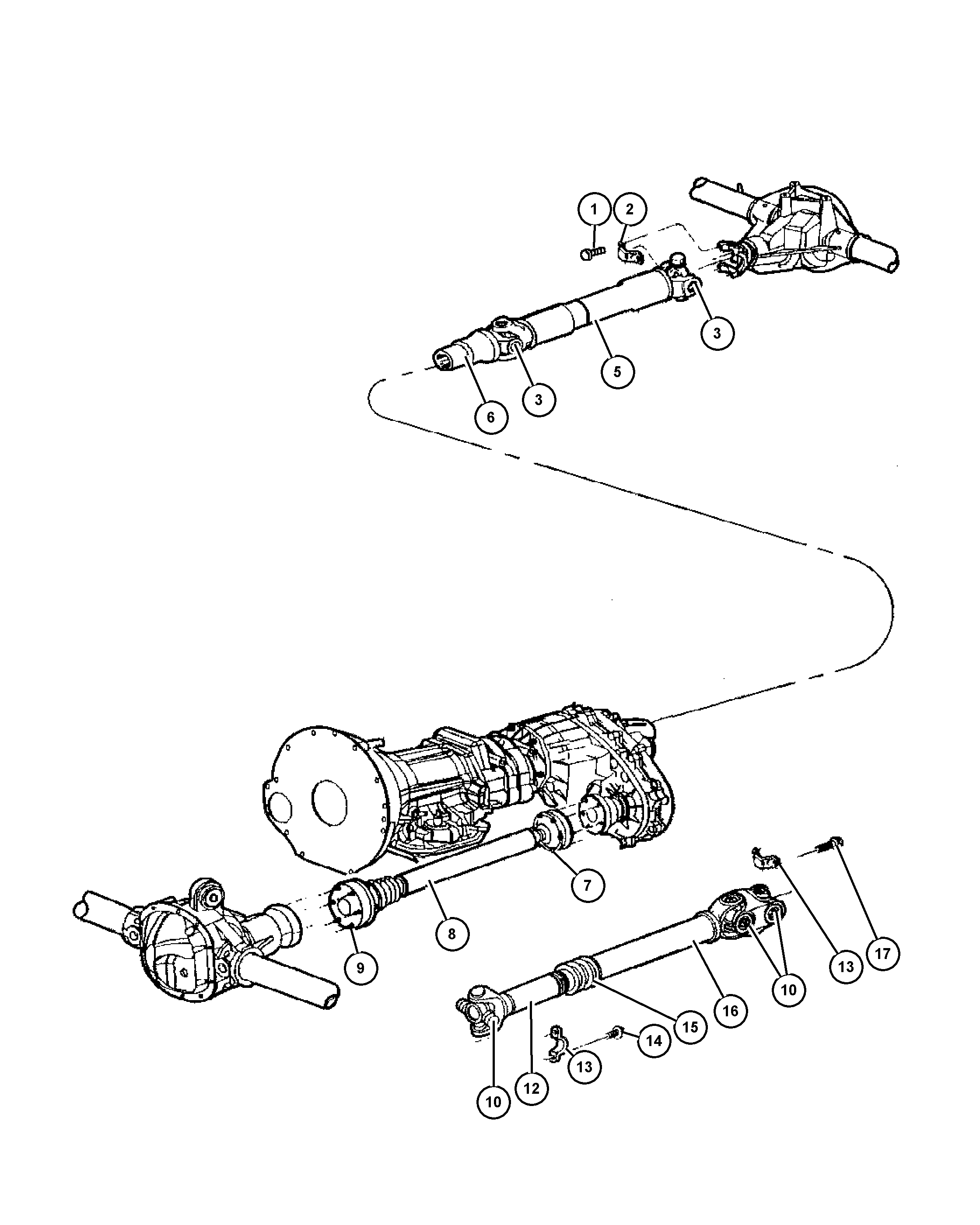 Chrysler 52099 498AE - Propshaft, axle drive onlydrive.pro