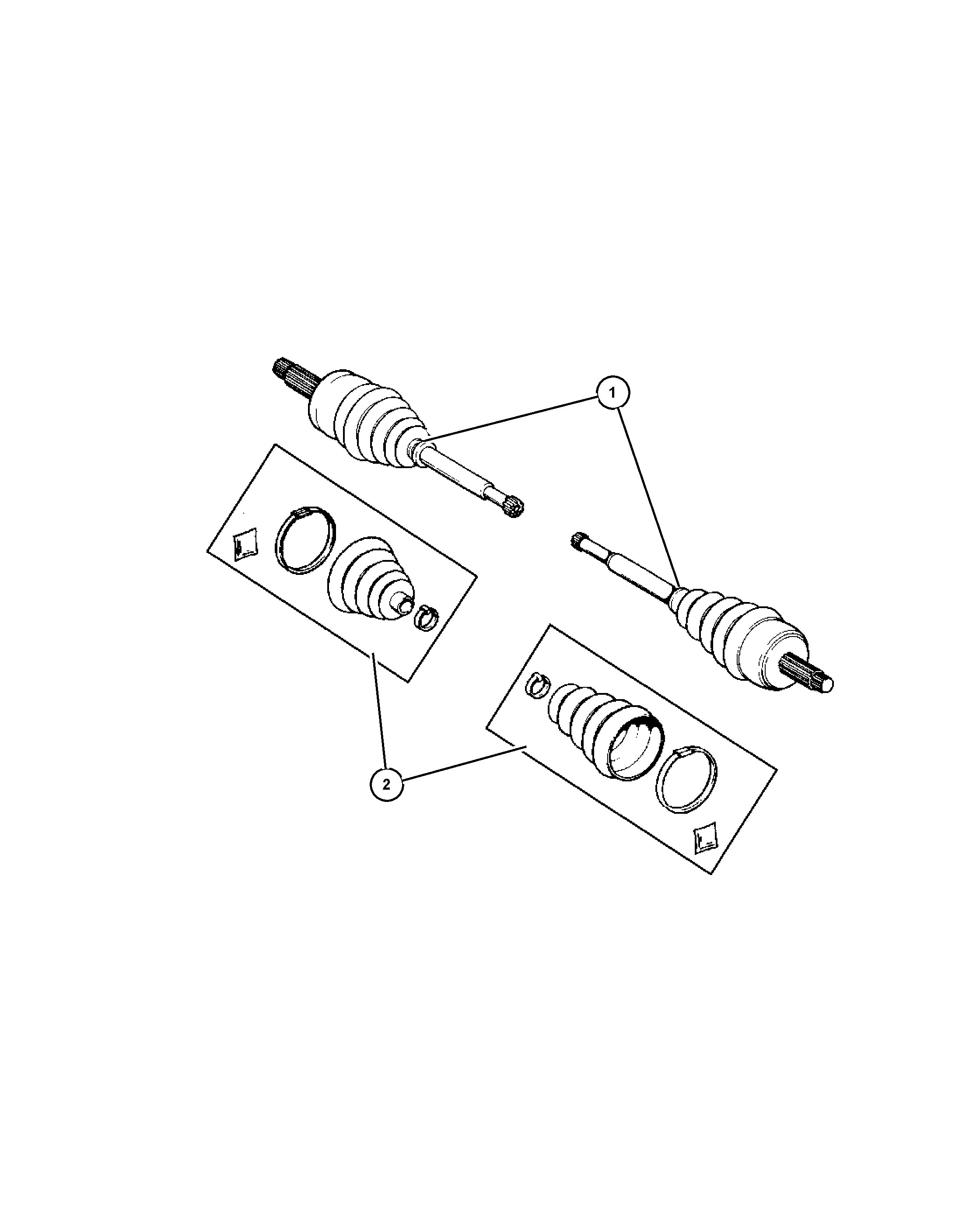 Chrysler 4796 233AB - Front axle shafts: 1 pcs. onlydrive.pro