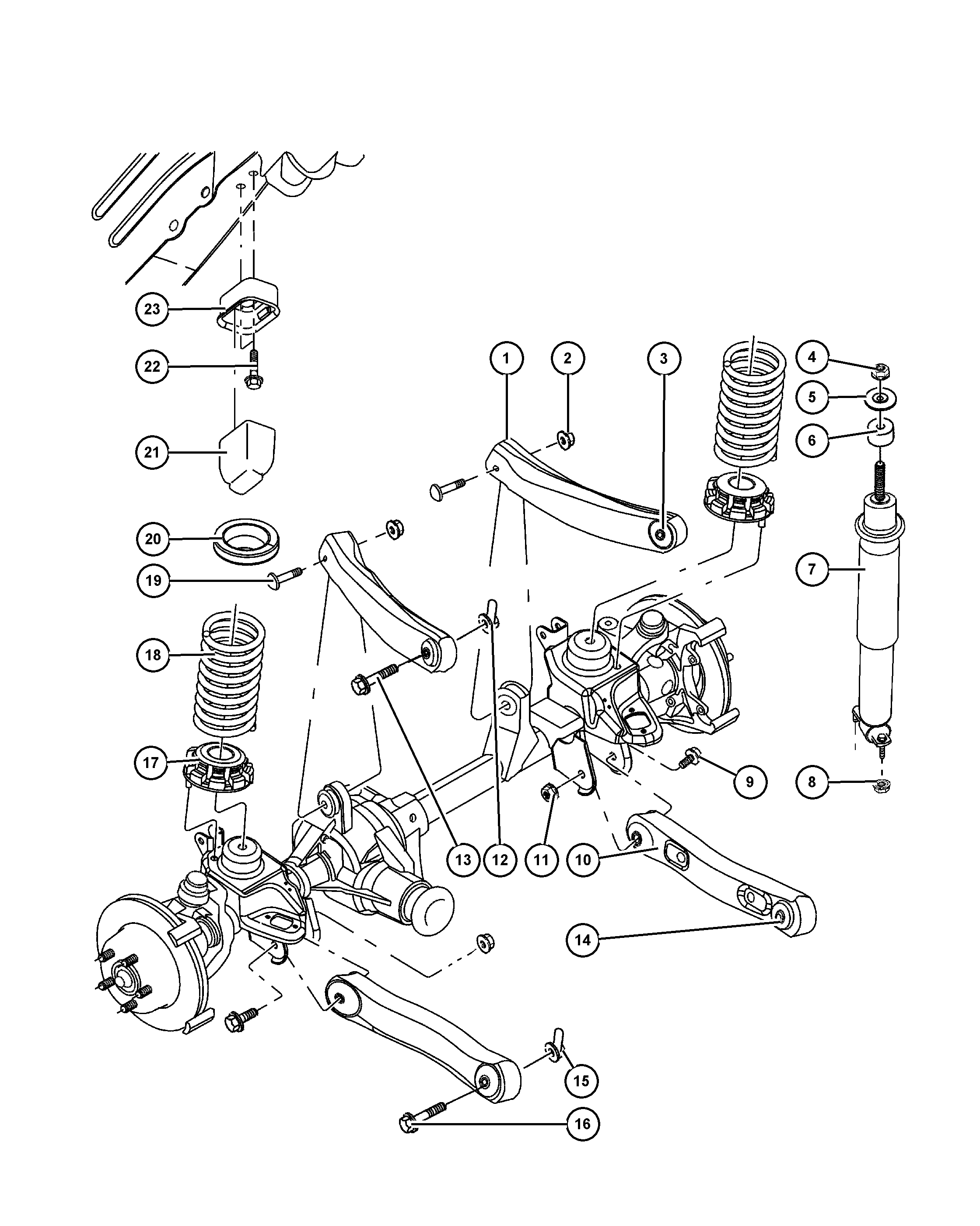 Chrysler 52088 217AB - Suspension,front springs with control arms and shocks: 2 pcs. onlydrive.pro