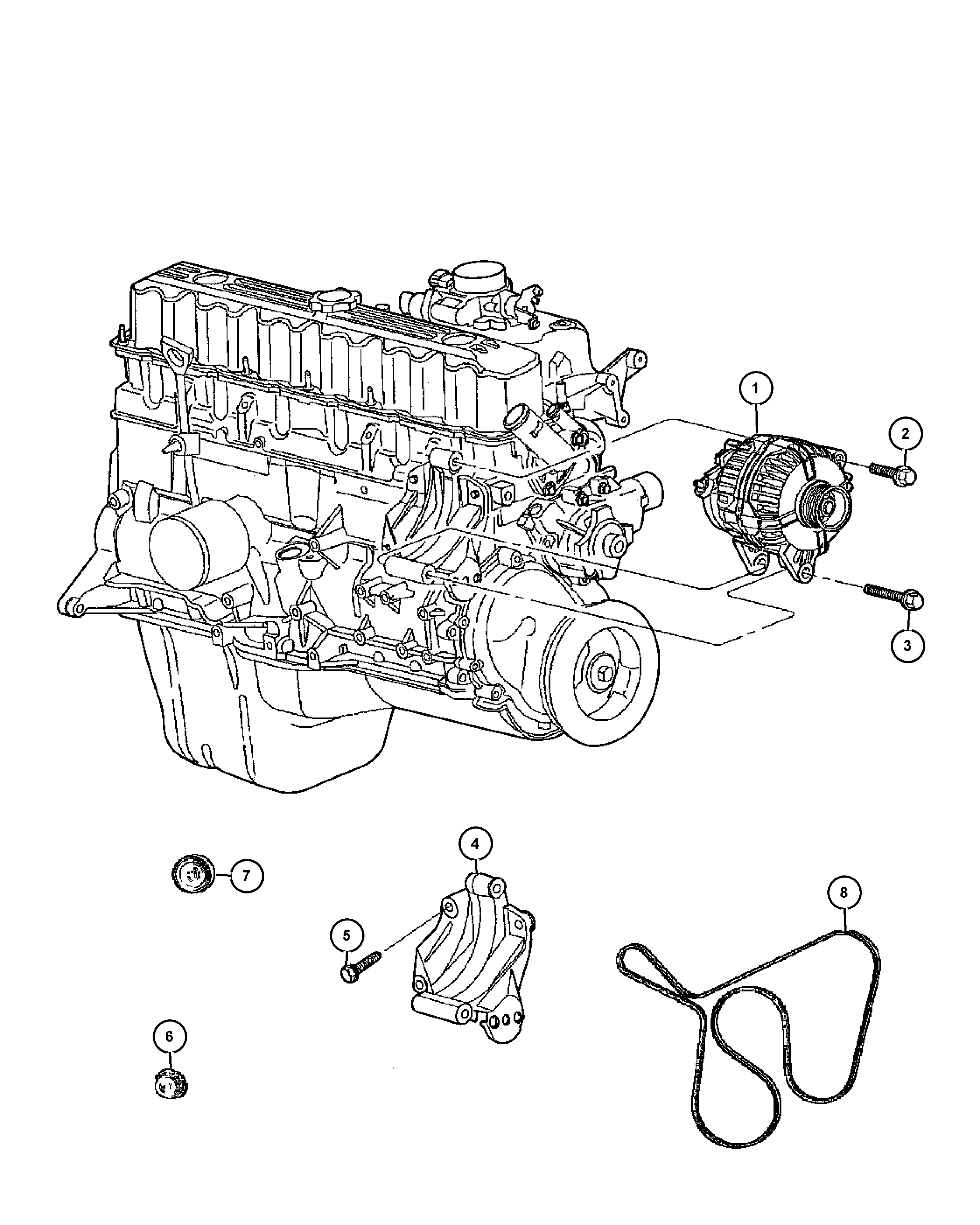 Chrysler 56041 864AB - Alternator 4.0l engine: 1 pcs. onlydrive.pro