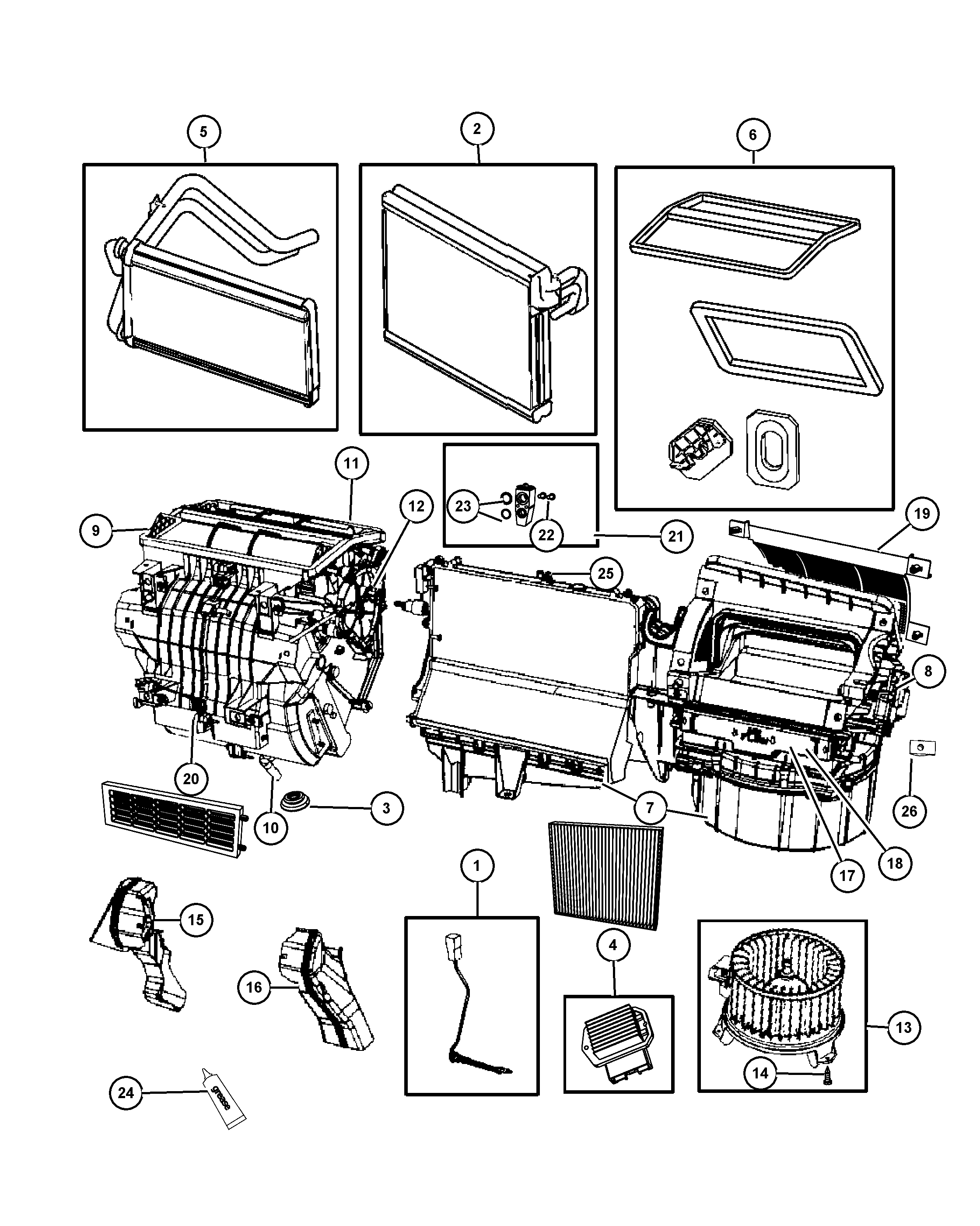 Chrysler 5191 347AC - A/c and heater unit [lhd]: 1 pcs. onlydrive.pro