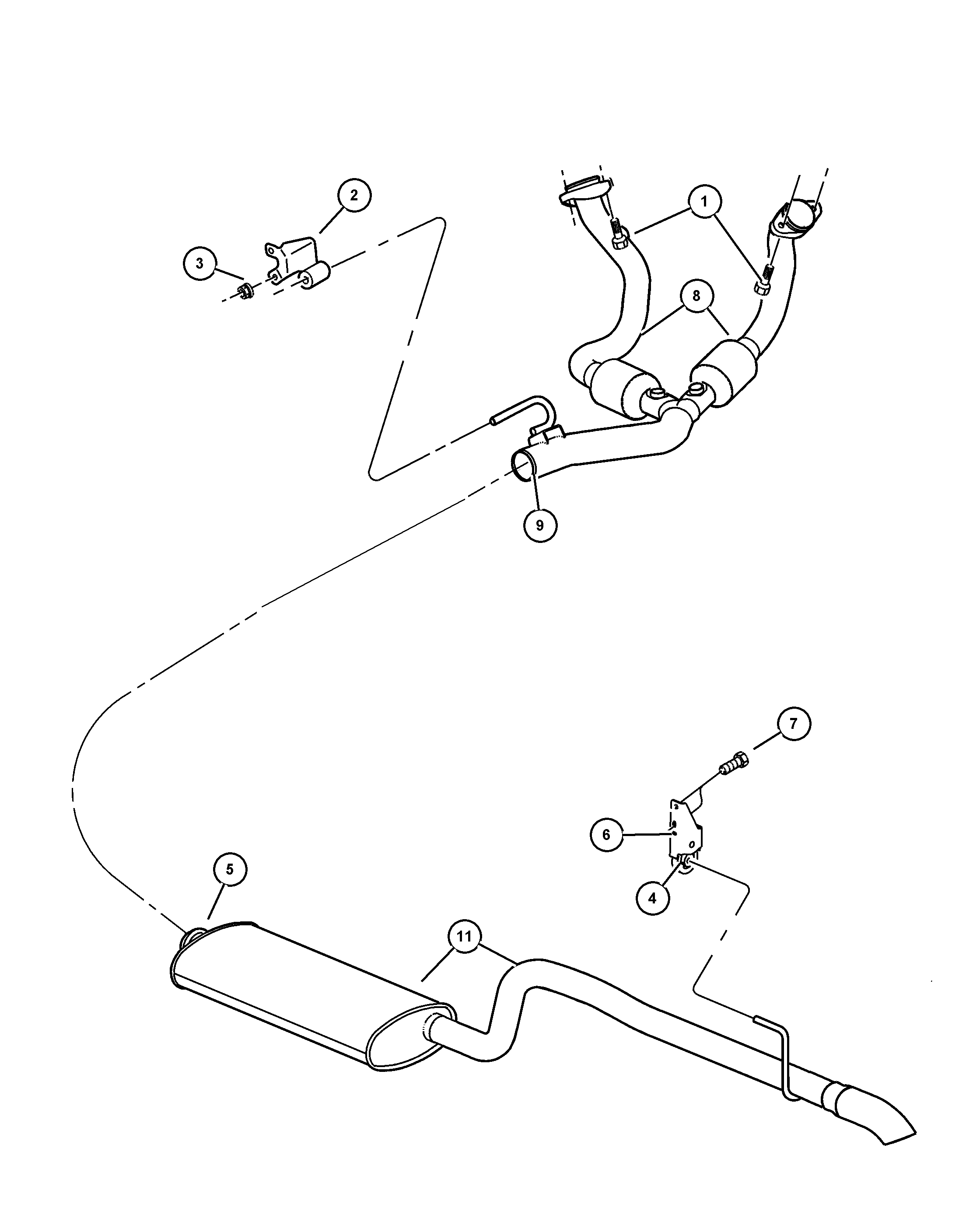 Chrysler 52101 068AA - Holding Bracket, silencer onlydrive.pro