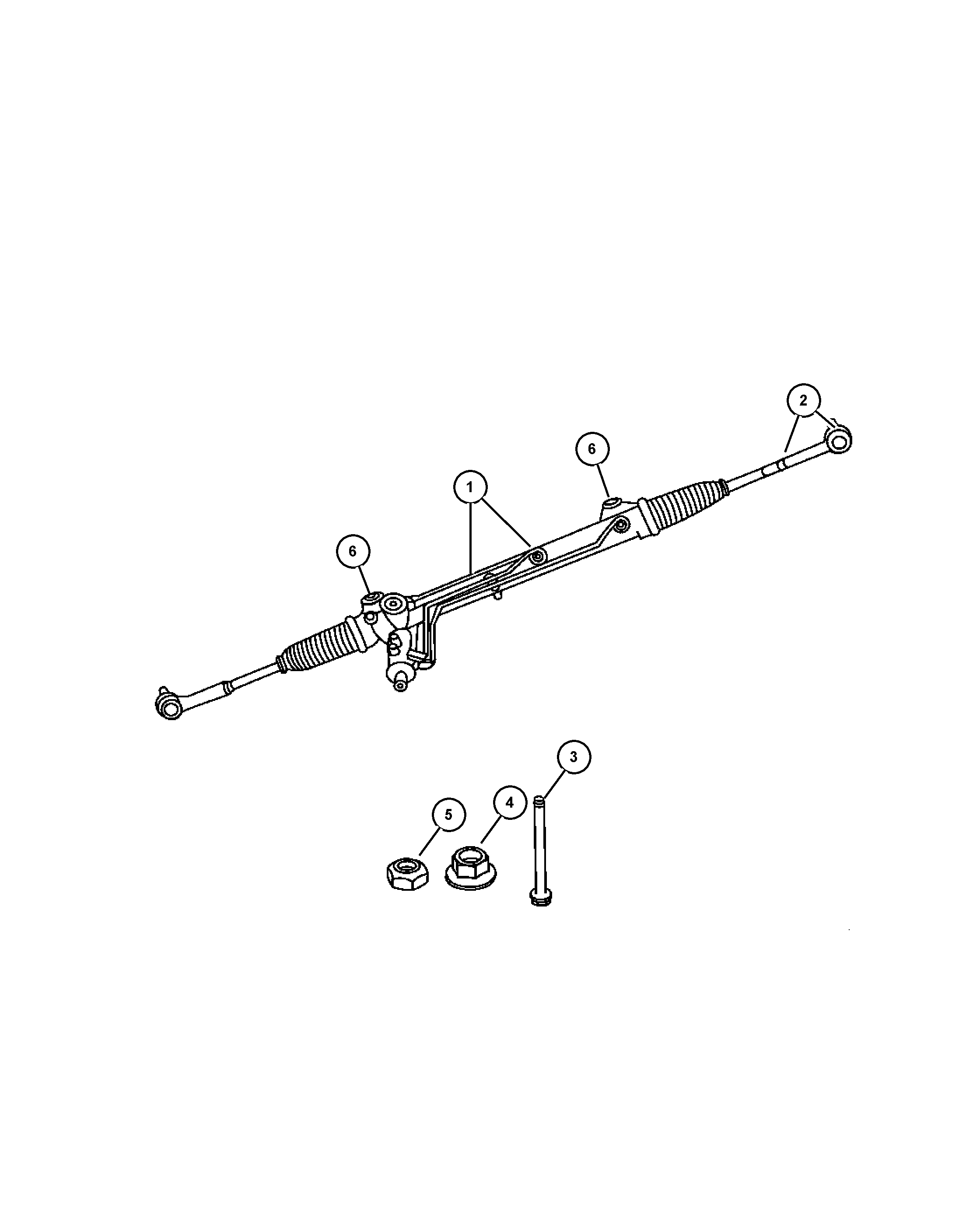 Chrysler 5143 555AB - Gear  rack & pinion power steering: 1 pcs. onlydrive.pro