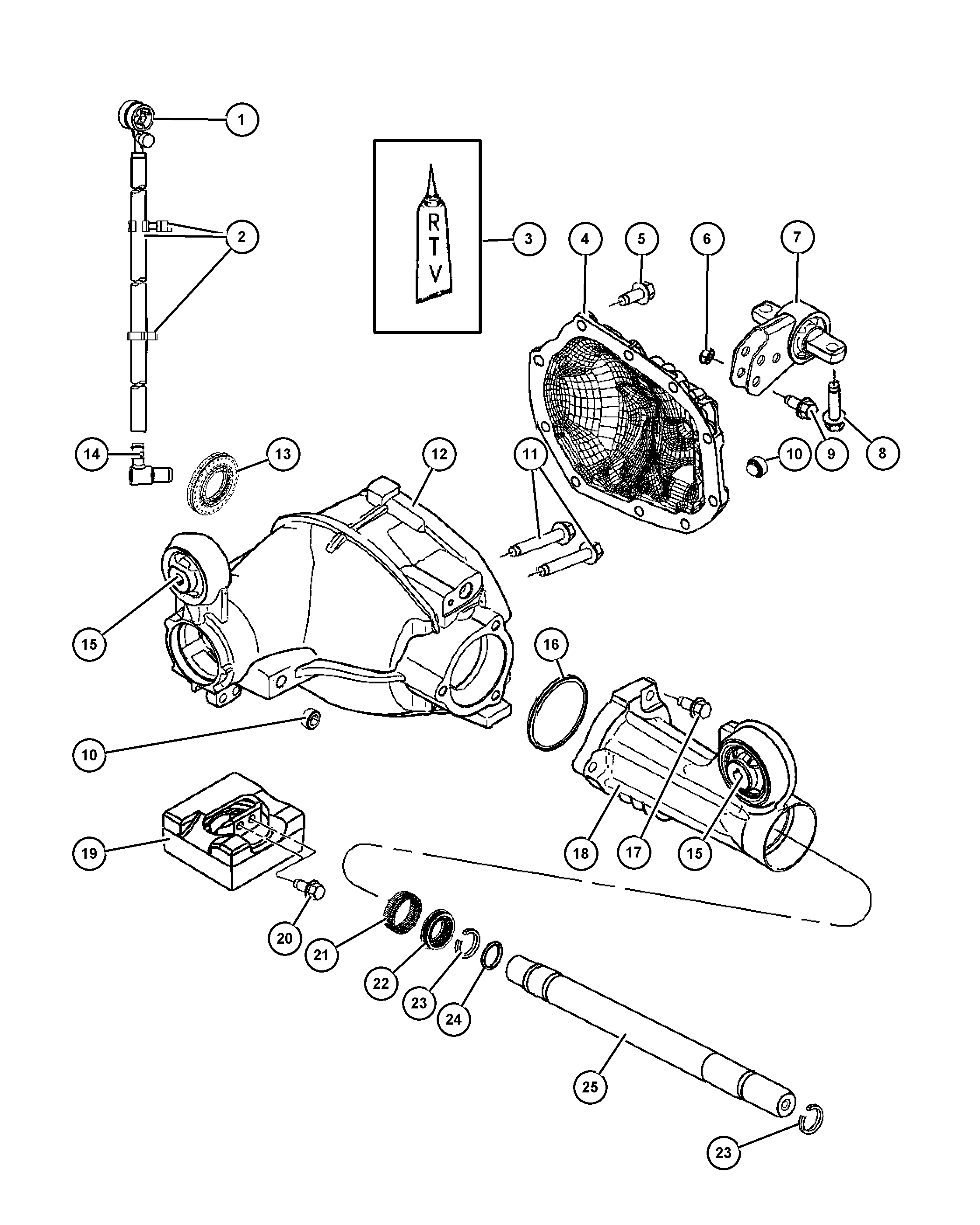 Chrysler 52089 516AB - Housing,front axle [dja]: 1 pcs. onlydrive.pro