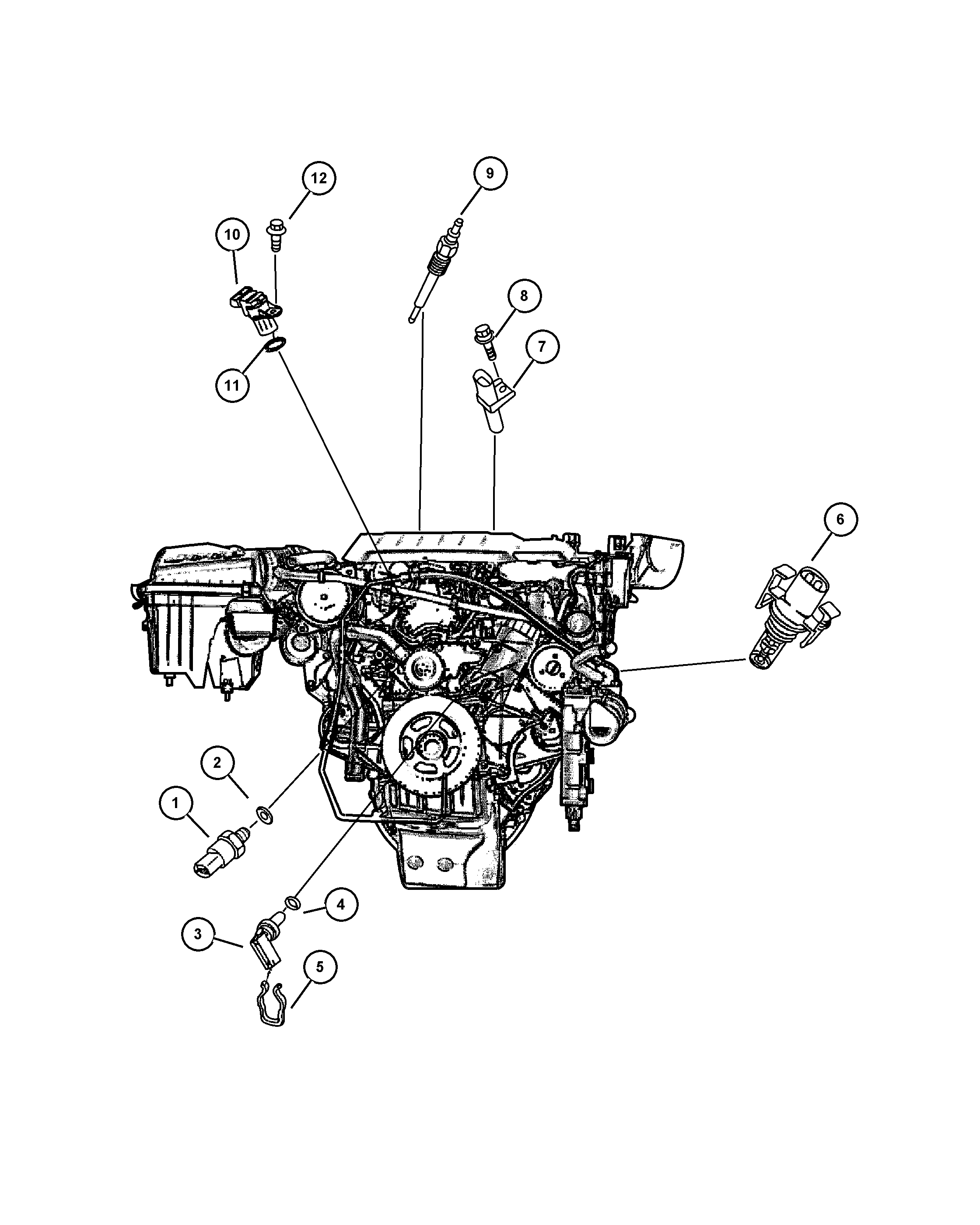 Mercedes-Benz 5080 346AA - Sensors, 2.7l  diesel engine: 1 pcs. onlydrive.pro