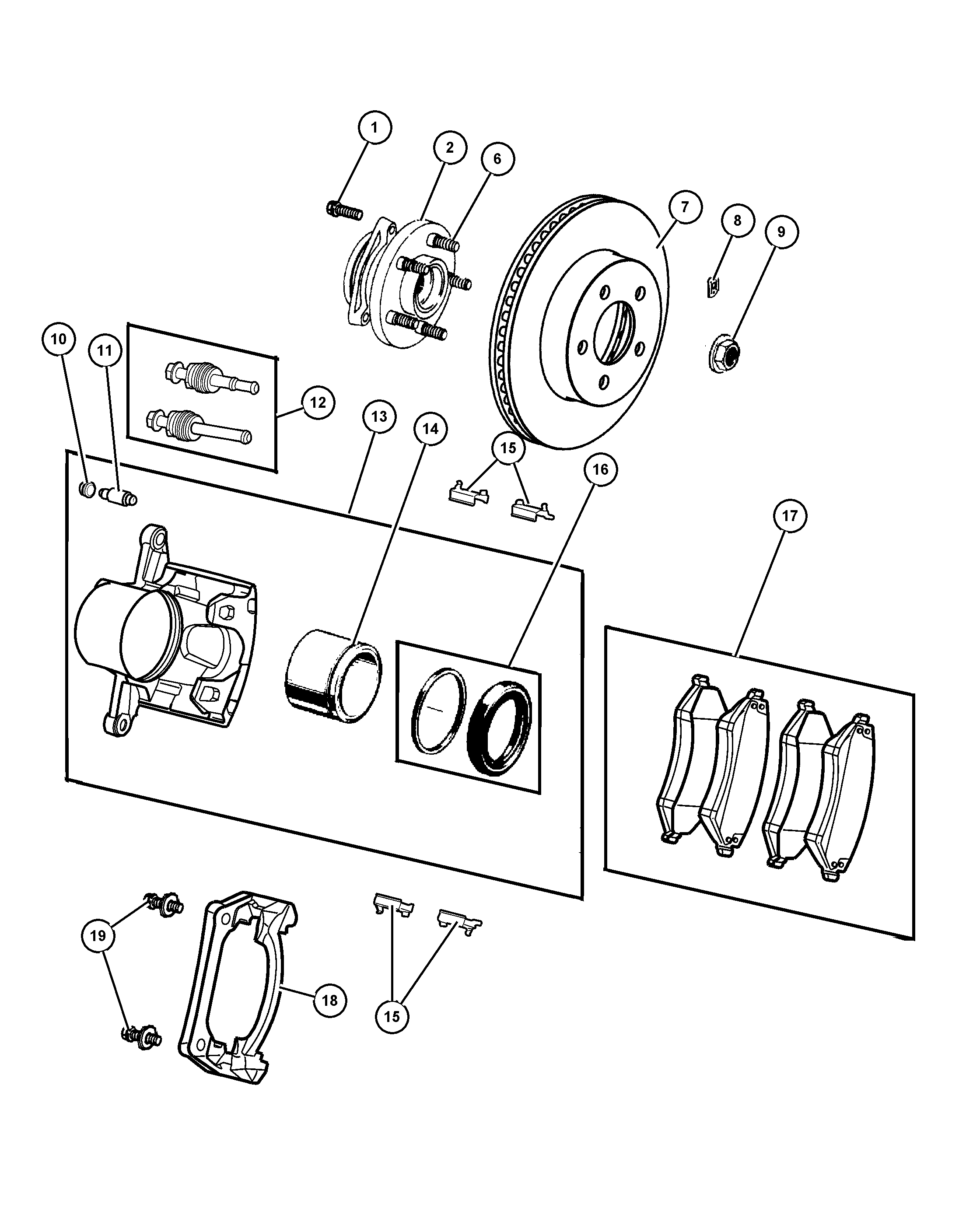 Chrysler 52128 692AB - Brakes,front: 1 pcs. onlydrive.pro