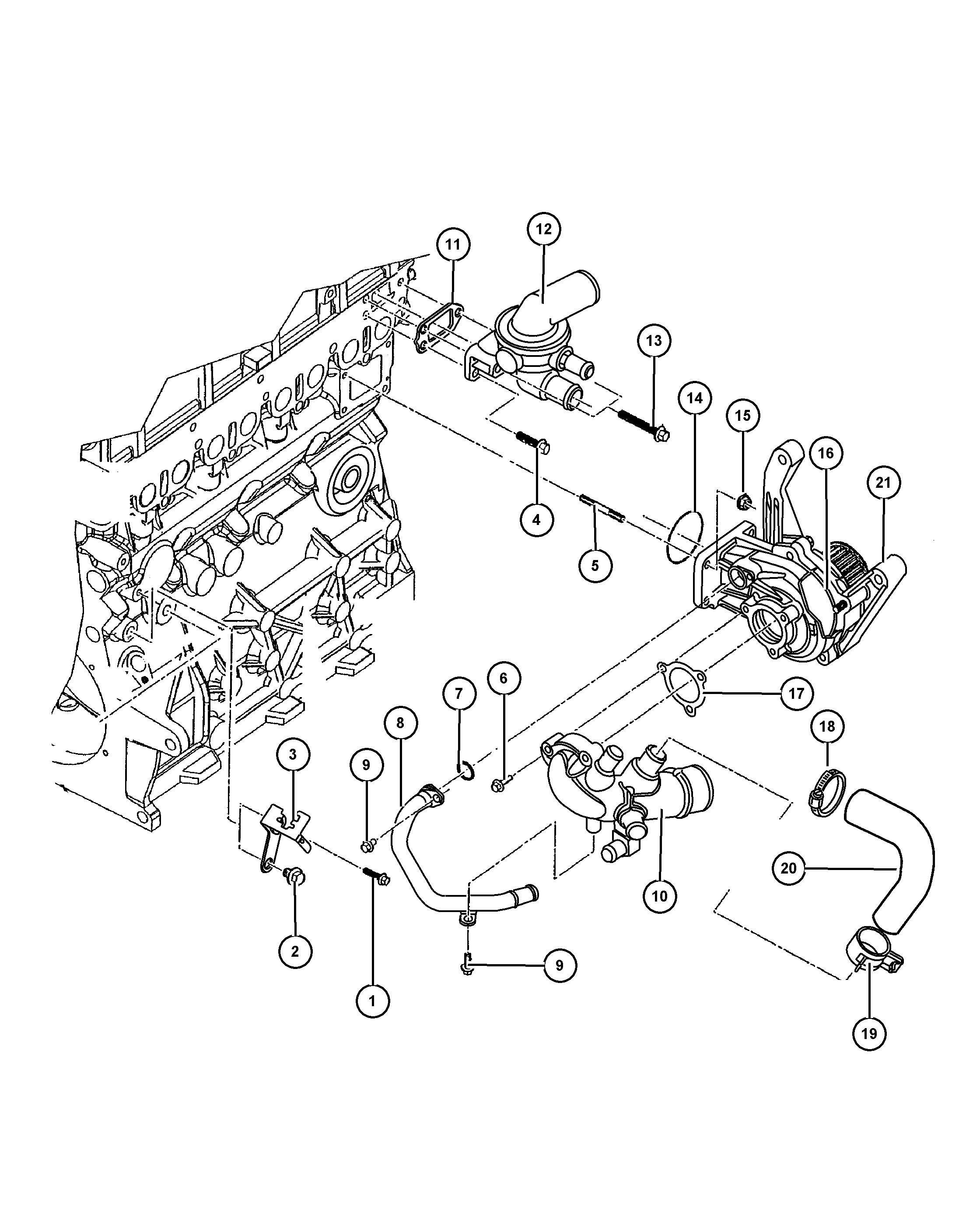 Chrysler 5066 806AA - Gasket, thermostat onlydrive.pro