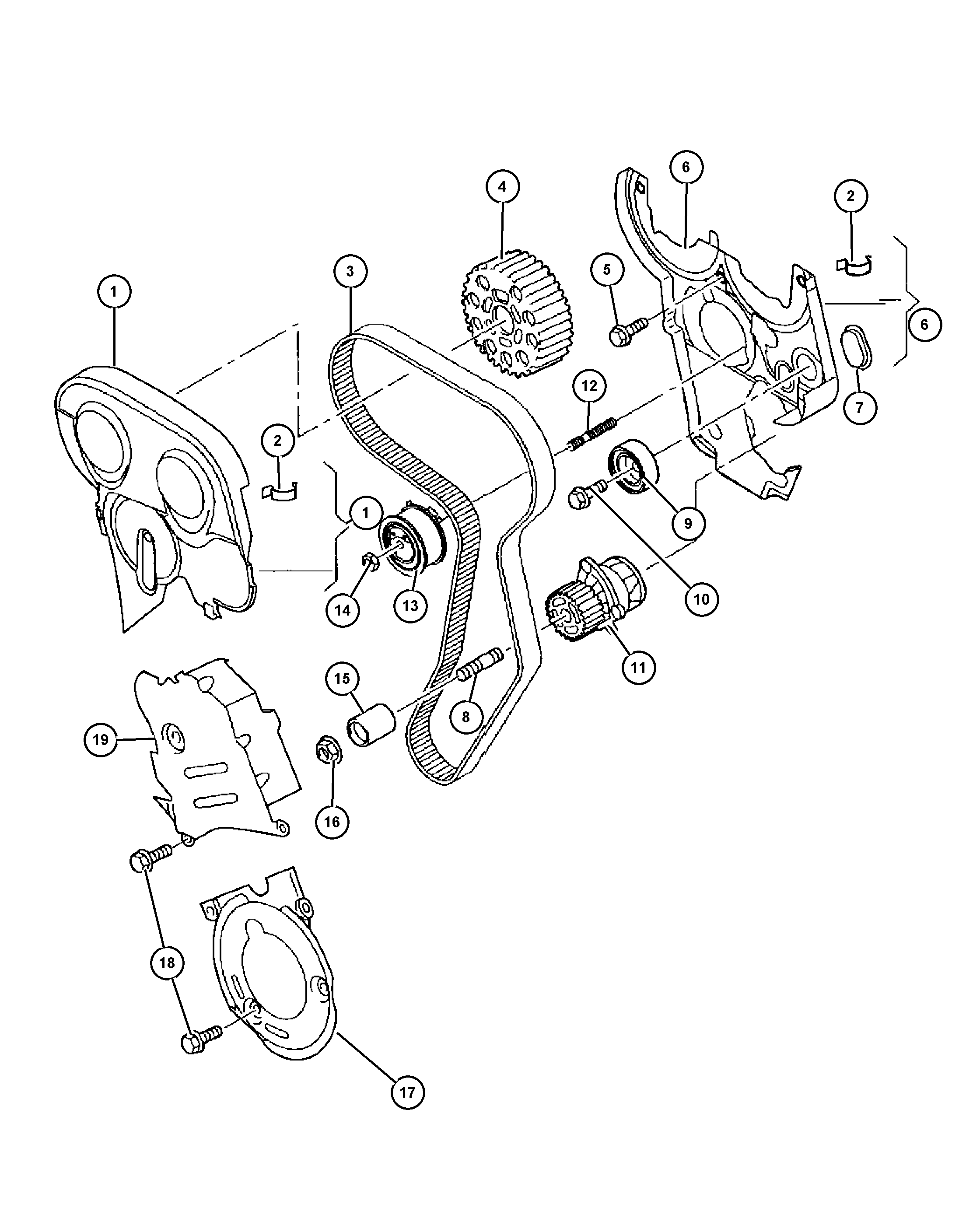 Chrysler 68000 817AA - Parazīt / Vadrullītis, Zobsiksna onlydrive.pro