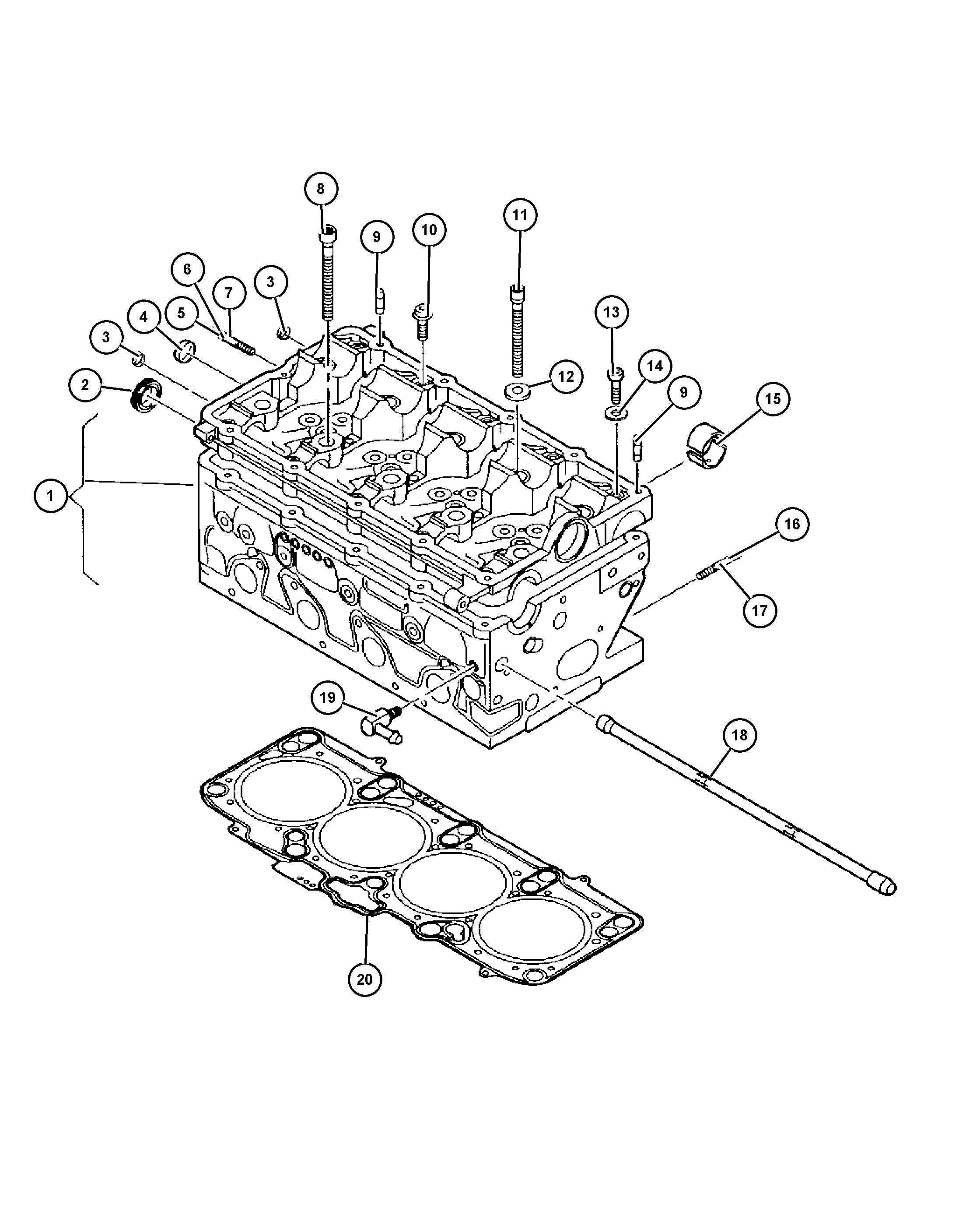 Chrysler 68033 094AA - Cylinder head 2.0l diesel [ecd]: 1 pcs. onlydrive.pro