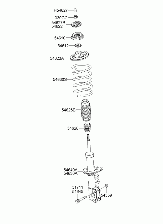 Hyundai 54626-07100 - Пылезащитный комплект, амортизатор onlydrive.pro