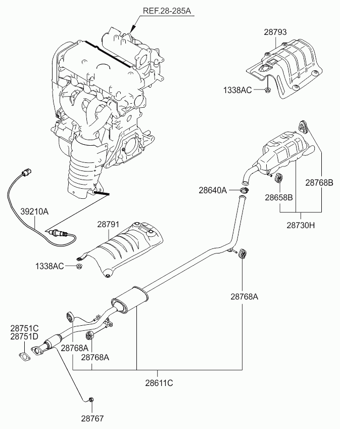 KIA 39210-02950 - Muffler & exhaust pipe: 1 pcs. onlydrive.pro