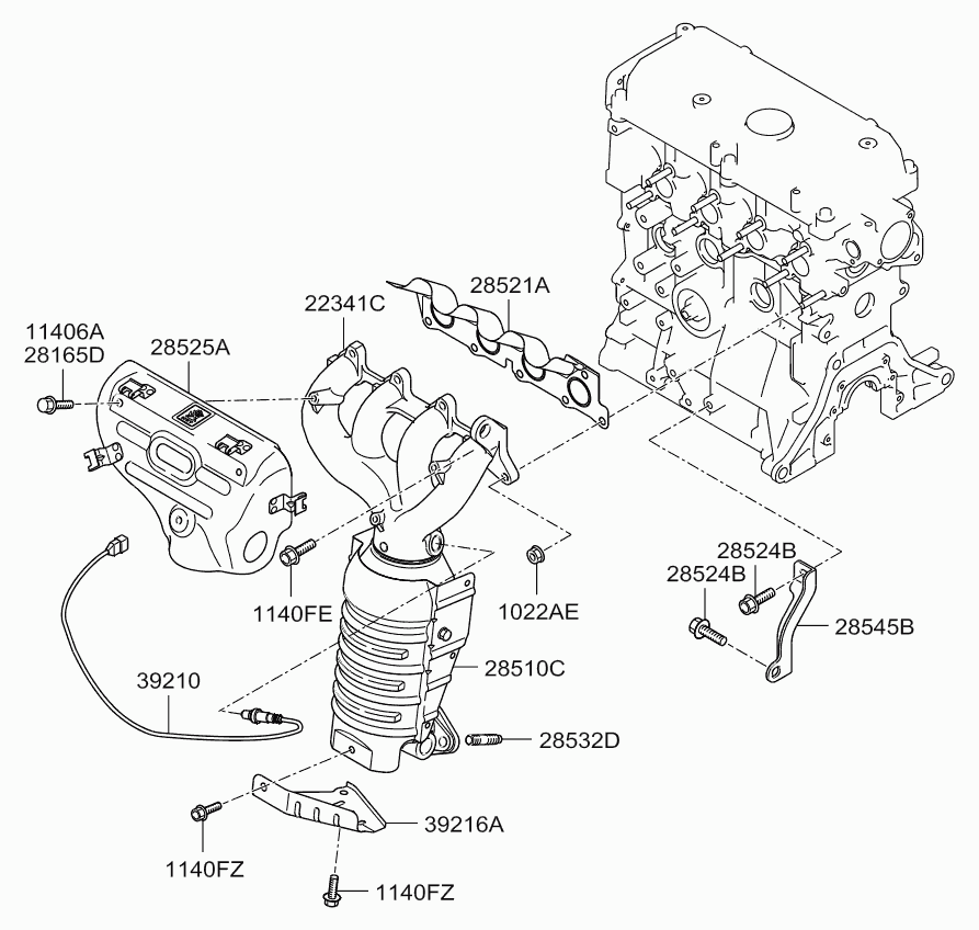 Hyundai 39210-02640 - Exhaust manifold: 1 pcs. onlydrive.pro