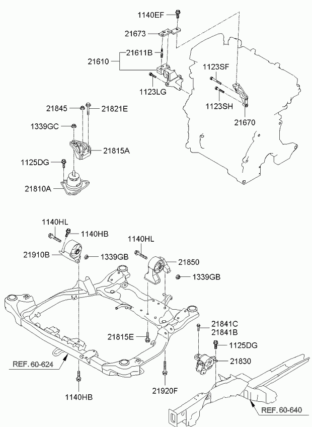 KIA 218102L000 - Holder, engine mounting onlydrive.pro