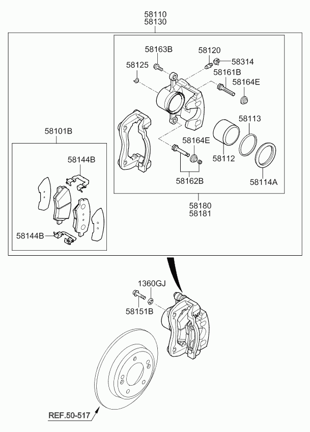 KIA 58101B2A00 - Brake Pad Set, disc brake onlydrive.pro