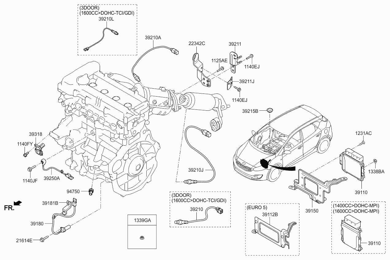 KIA 39210 2B320 - Oxygen, Lambda Sensor onlydrive.pro