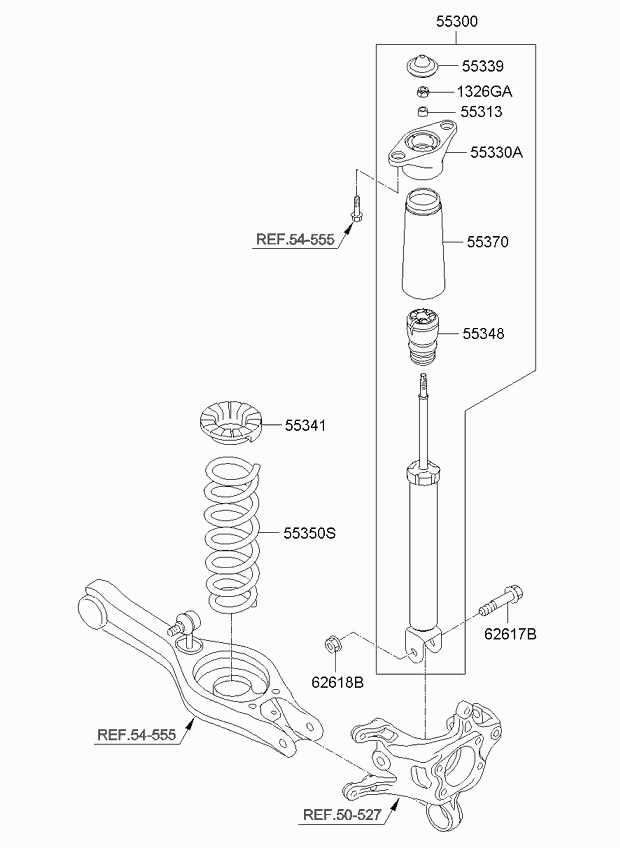 KIA 55300-A6450 - Shock Absorber onlydrive.pro